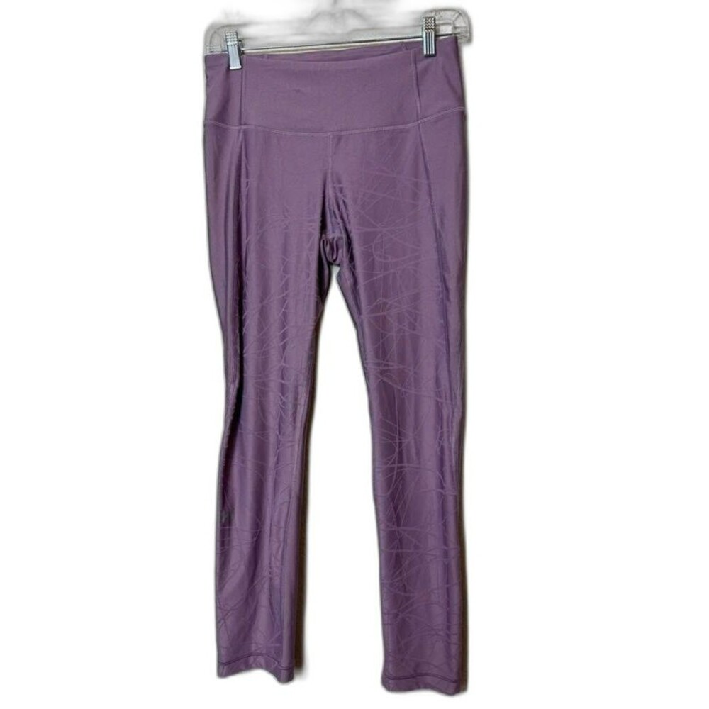 Under Armour HeatGear Compression Leggings Textured Panels Lilac Women’s size M